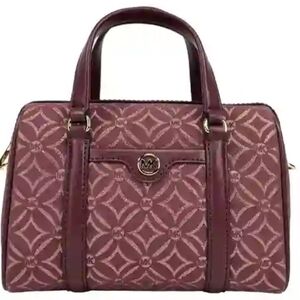 Michael Kors Small Duffle In The Color Oxblood. Comes With Crossbody Strap